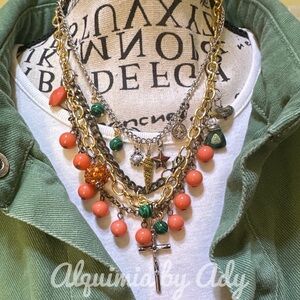 Alquimia Pink and Green Necklace